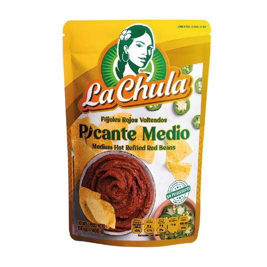 Frijoles Rojos Volteados Picante - La Chula 400 g - Latin Flavors